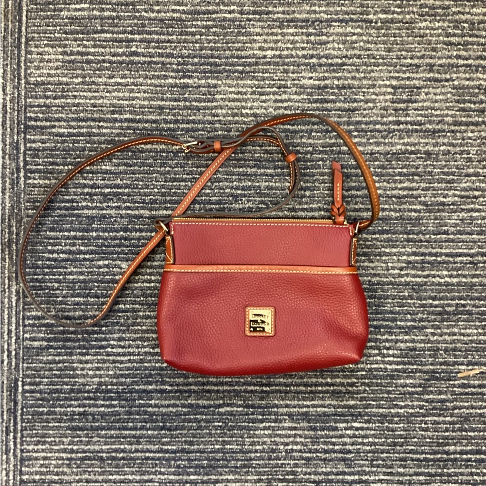 Dooney & Bourke Red and Brown Crossbody Bag